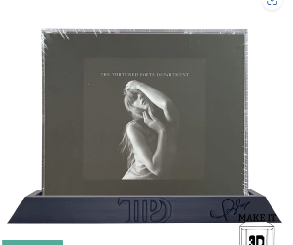Taylor Swift Tortured Poets Department TTPD CD Display Stand - 3D Printed